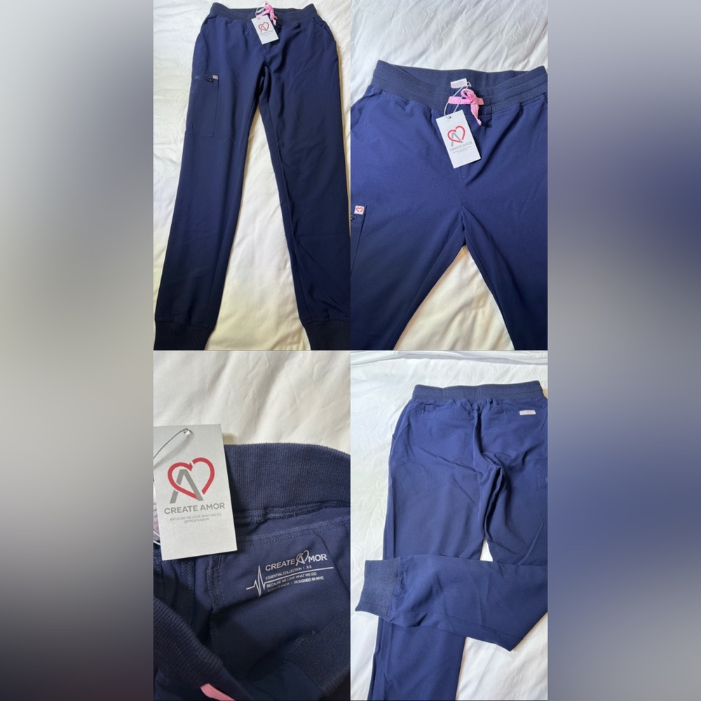 Create Amor Ivy Jogger Women's Navy Blue Scrub Pants size XS